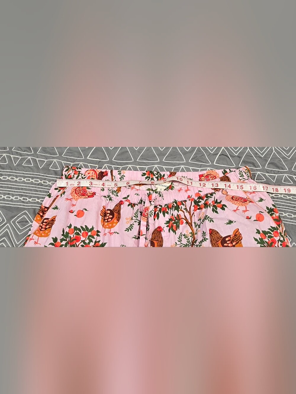 Printfresh Hen House Pajamas In Ballet Pink Size Medium Tall - Picture 9 of 10